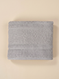 Linoa 450 Hudoo in grey 100% cotton towel, studio product shot