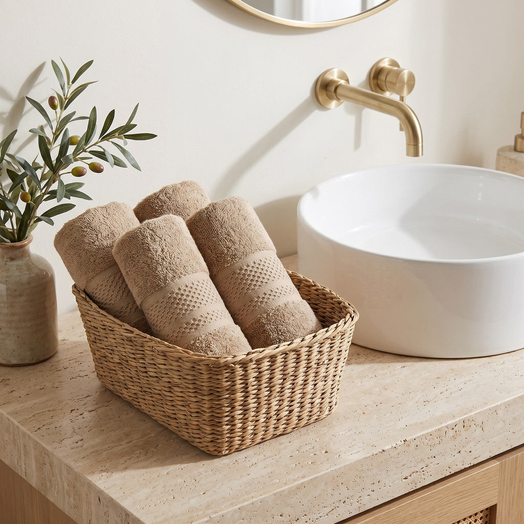 Linoa Everyday Naeem — Sand, towels in basket