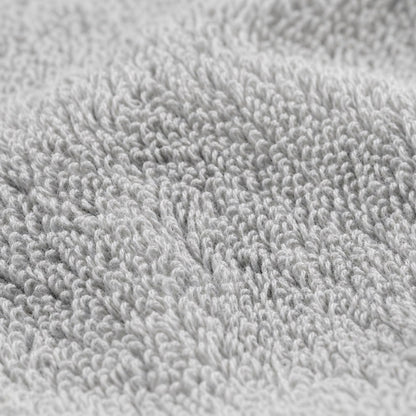 Linoa 550 Naeem in grey 100% cotton towel, macro close-up of the cotton pile