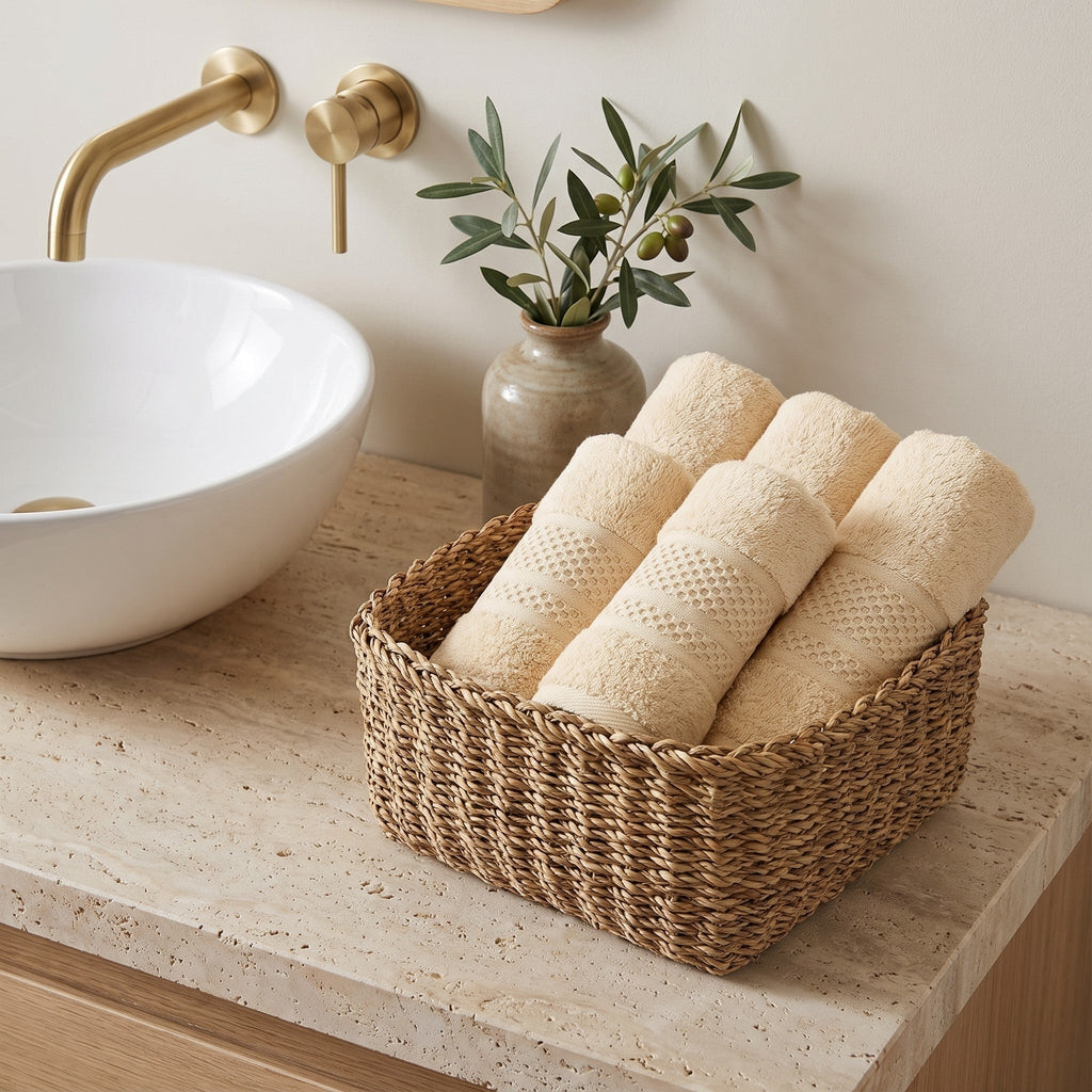 Linoa Everyday Naeem — Cream, towels in basket