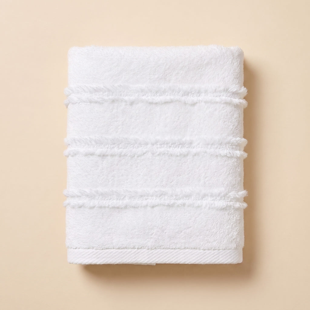Linoa 650 Naem+ Spa in white 100% cotton towel, studio product shot