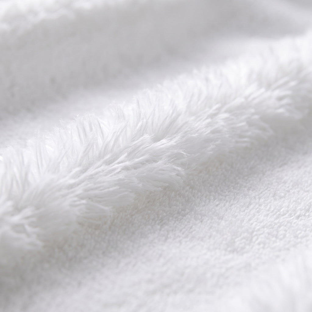Linoa Naem+ Spa white towel macro, tufted stripe weave