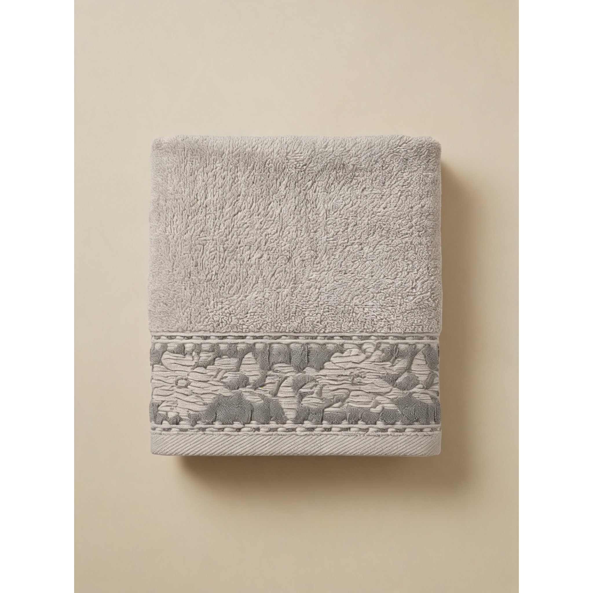 Linoa 650 Sahb in grey 100% cotton towel, studio product shot