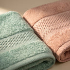 Linoa Family · Naeem in Sage & Blush Pink — weave detail