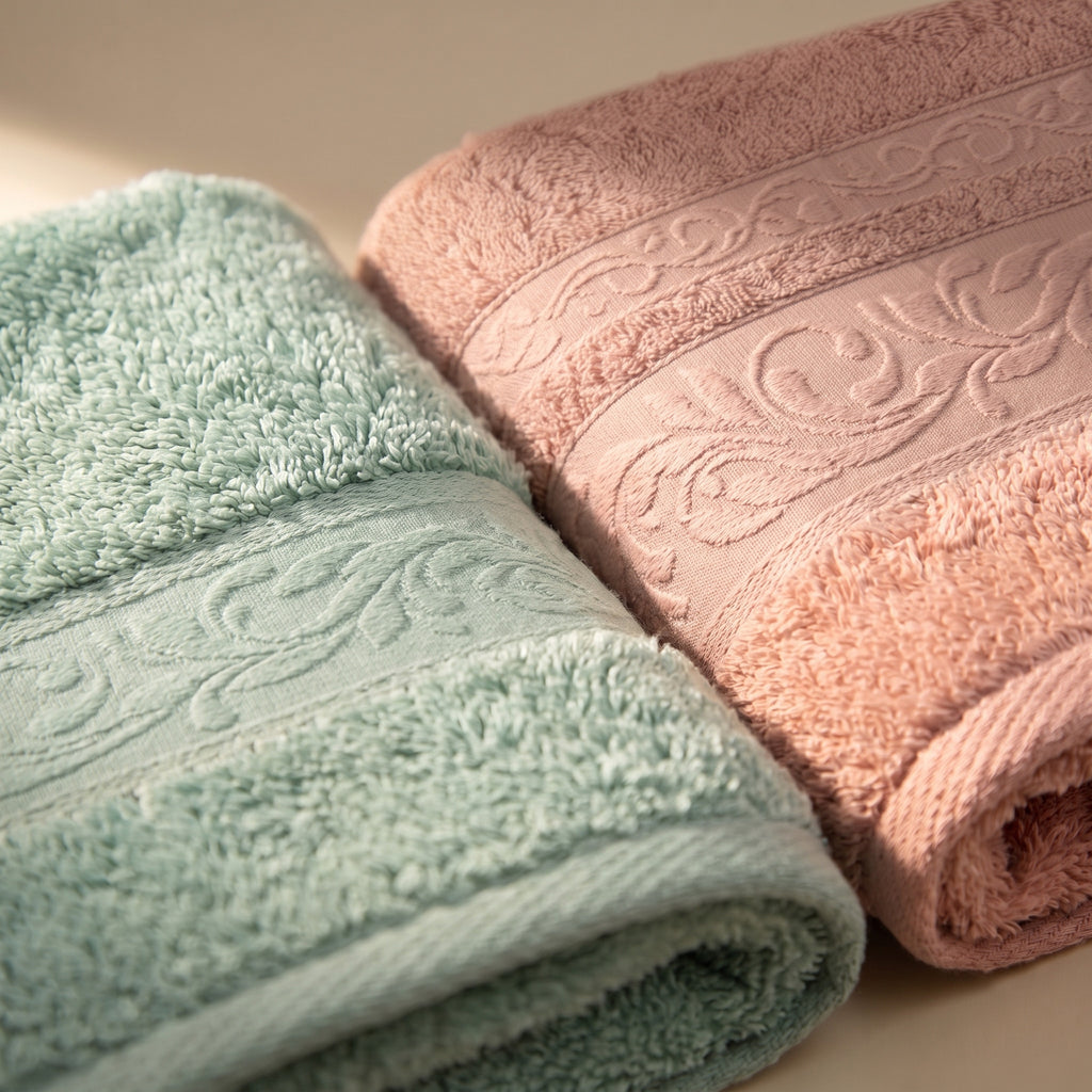 Linoa Family · Reesha in Sage & Blush Pink — weave detail
