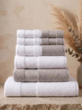 Linoa Family · Reesha in White & Grey — 9-piece two-tone stack