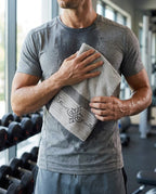 Linoa Gym Raha towel set — Grey — lifestyle