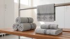 Linoa Gym Raha towel set — Grey — locker scene