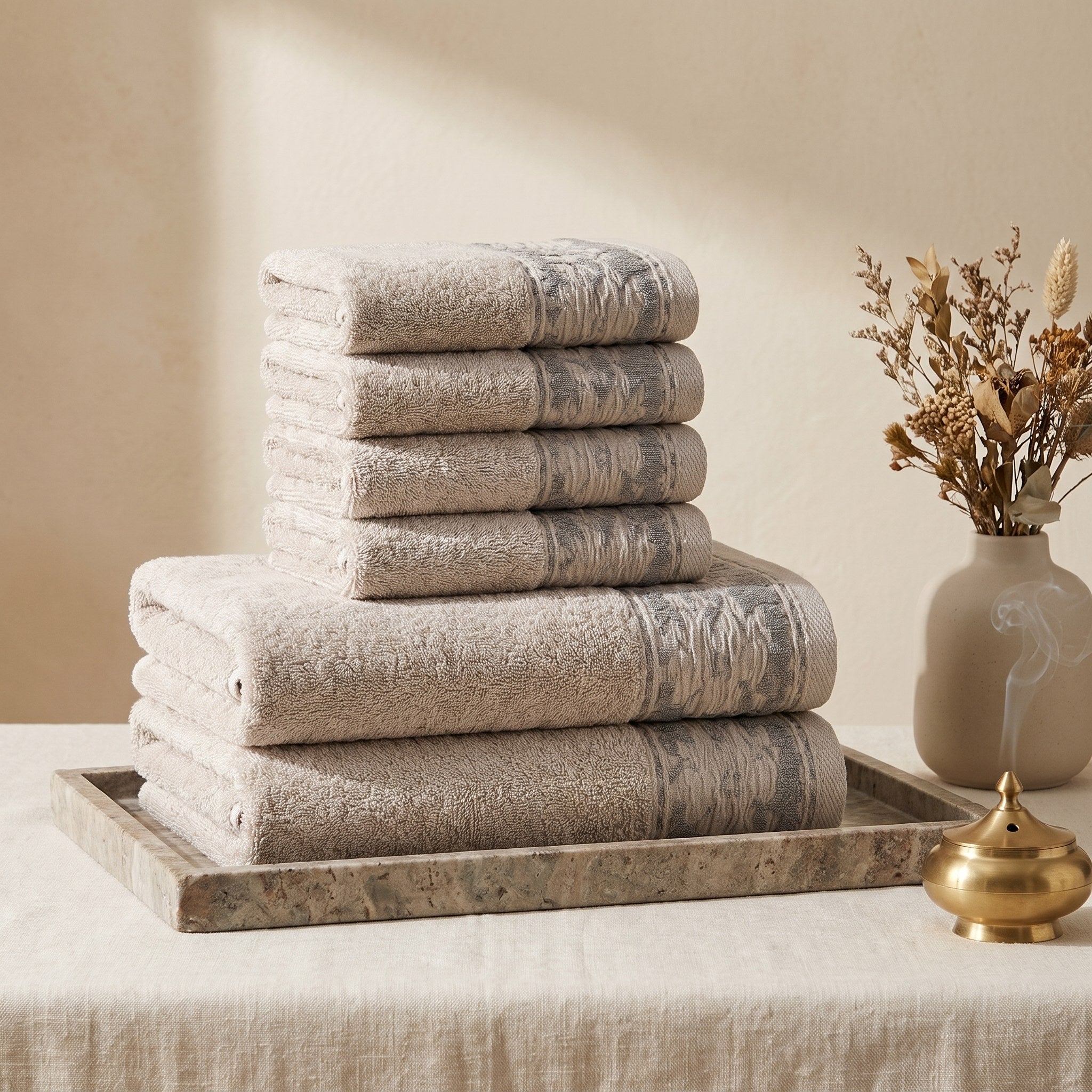 Linoa Majlis Sahb 650 GSM set — Grey