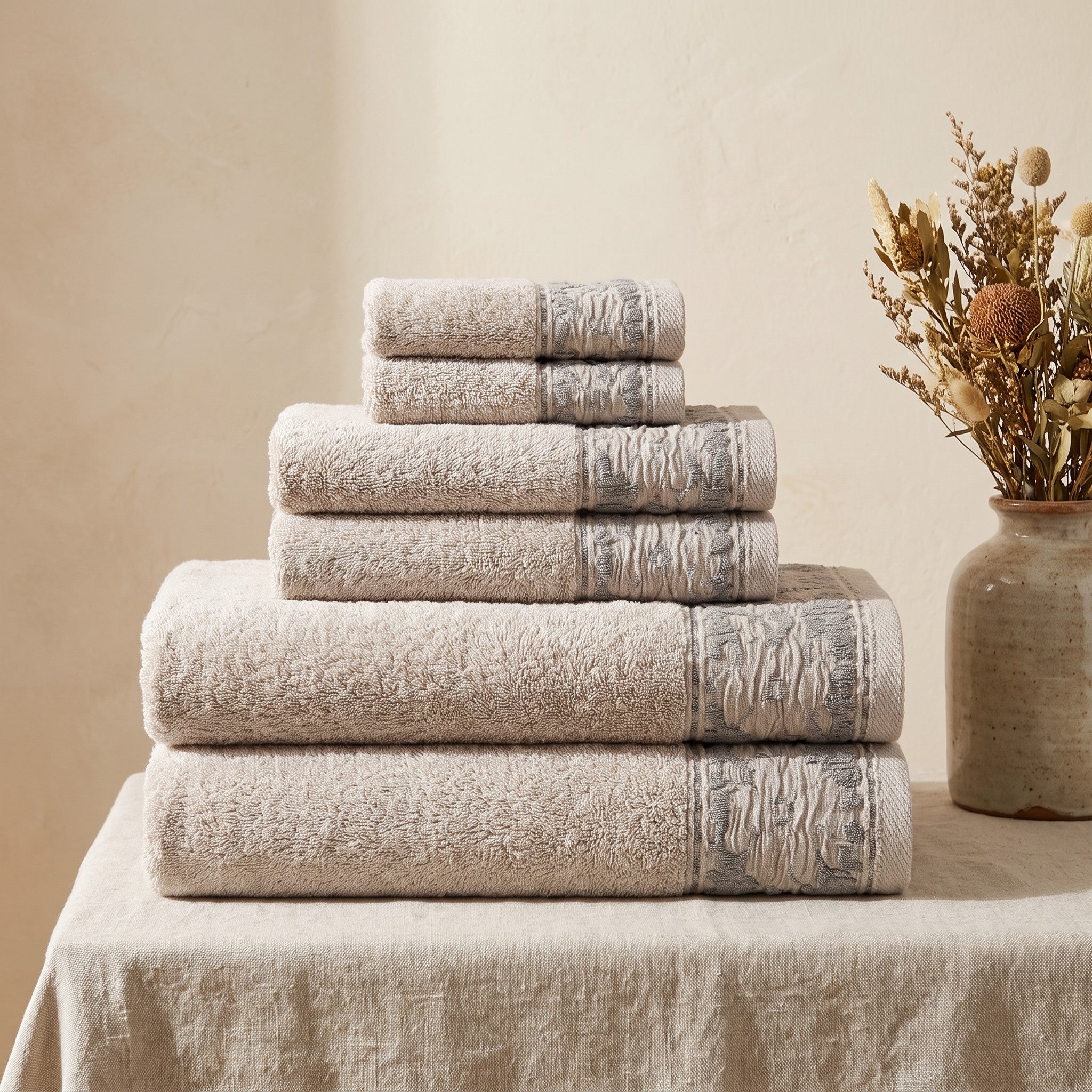 Linoa Signature Sahb towel set — Grey