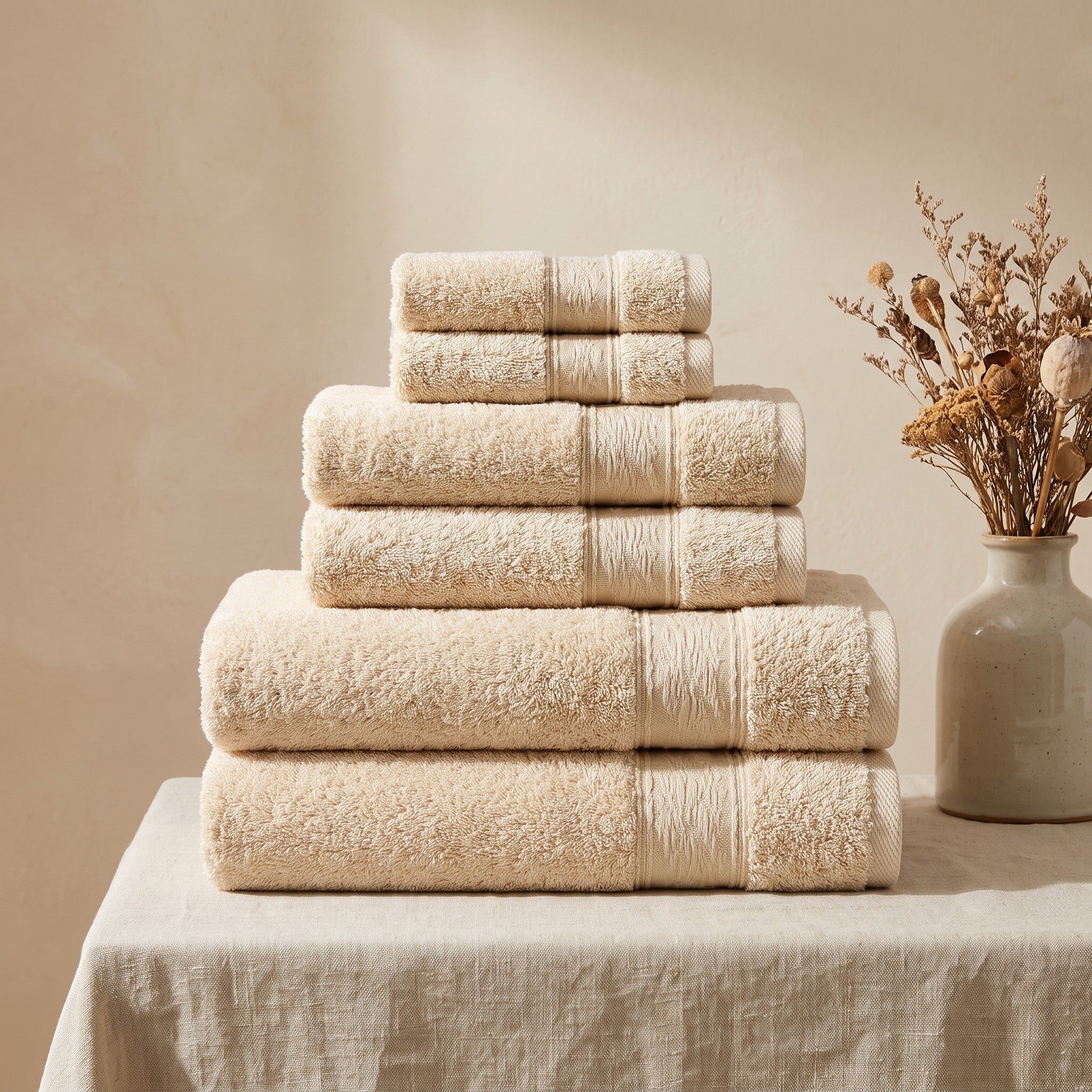 Linoa Signature Sahb towel set — Off-white