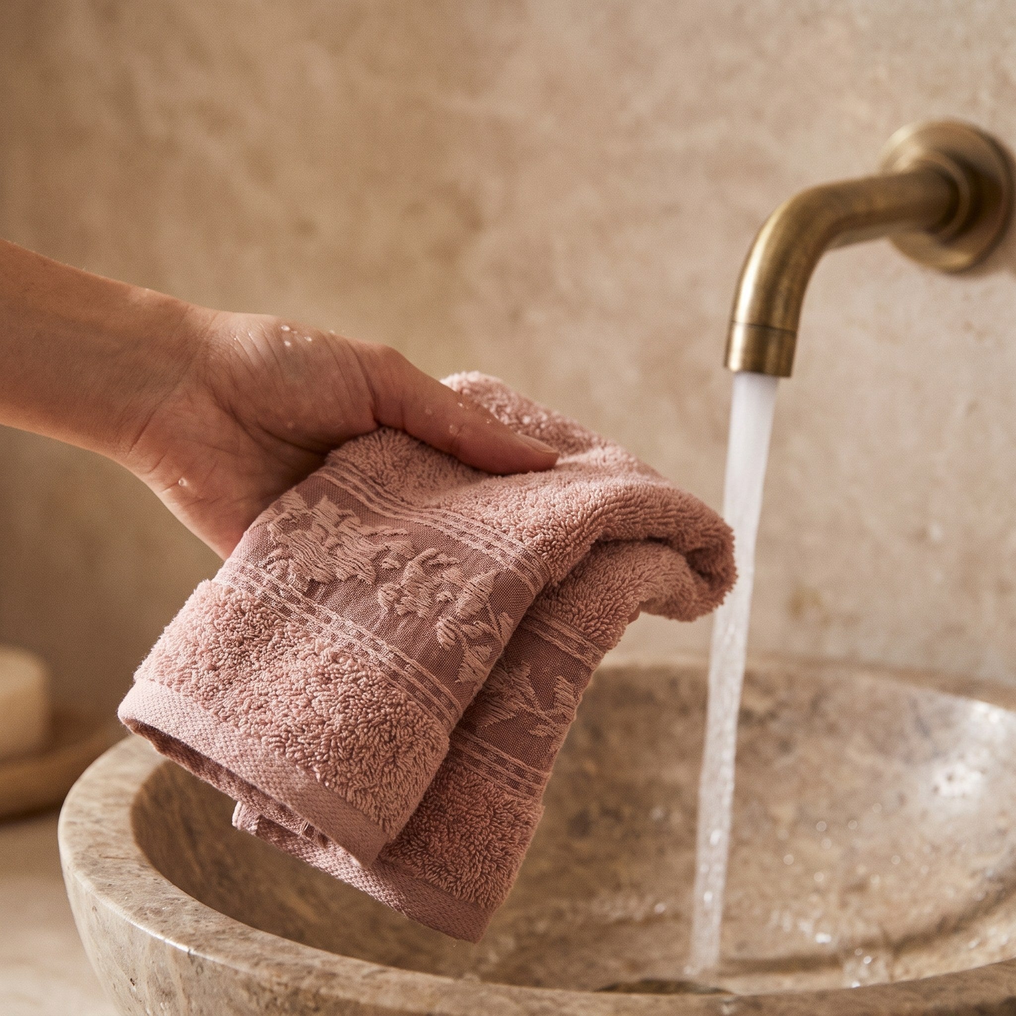Linoa Spa Ritual — in-use detail (Pink)