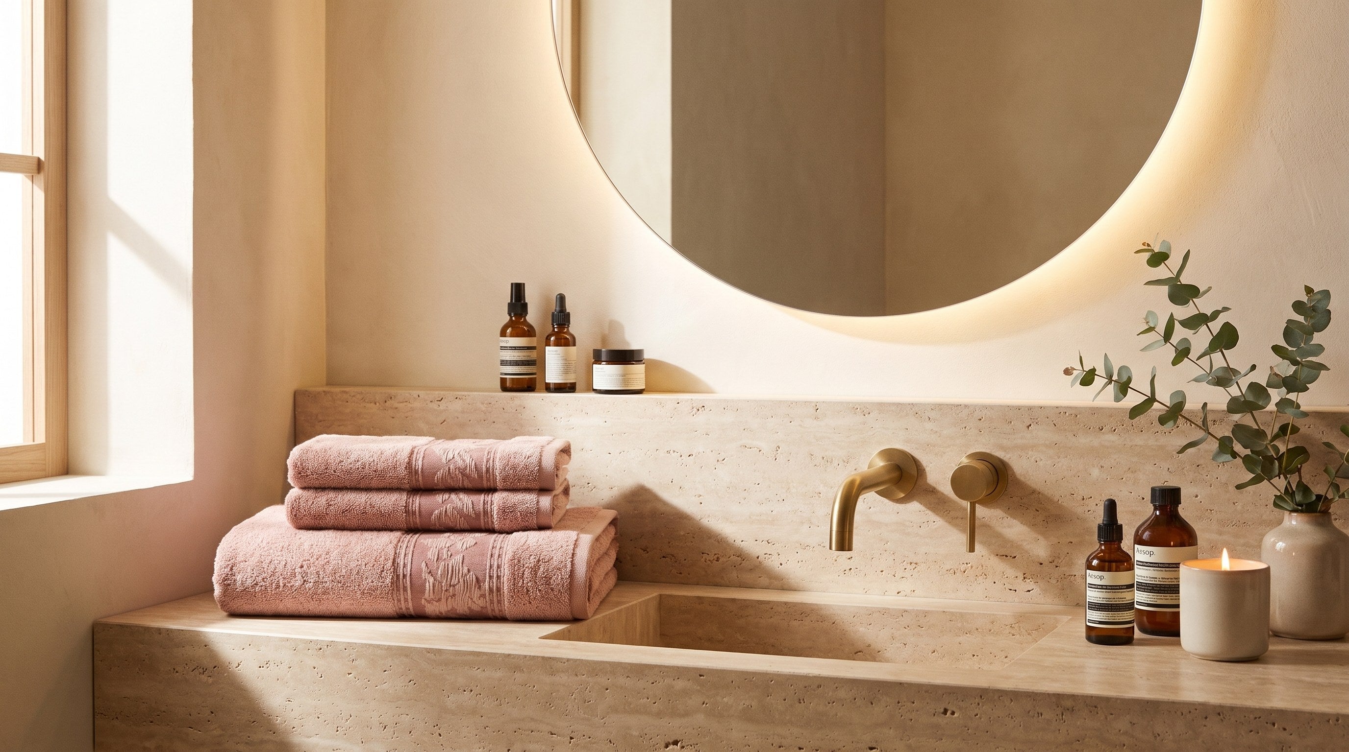 Linoa Spa Ritual — vanity scene (Pink)