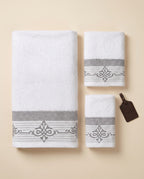 Linoa Travel Raha towel set — White — flat-lay