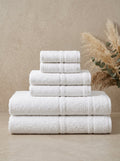 Linoa Signature Set · Hudoo 450 in White, 6-piece folded stack