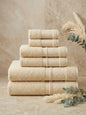 Linoa Everyday Set · Reesha 550 in Cream, 6-piece folded stack