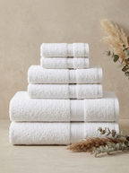 Linoa Signature Set · Naem+ 650 in White, 6-piece folded stack